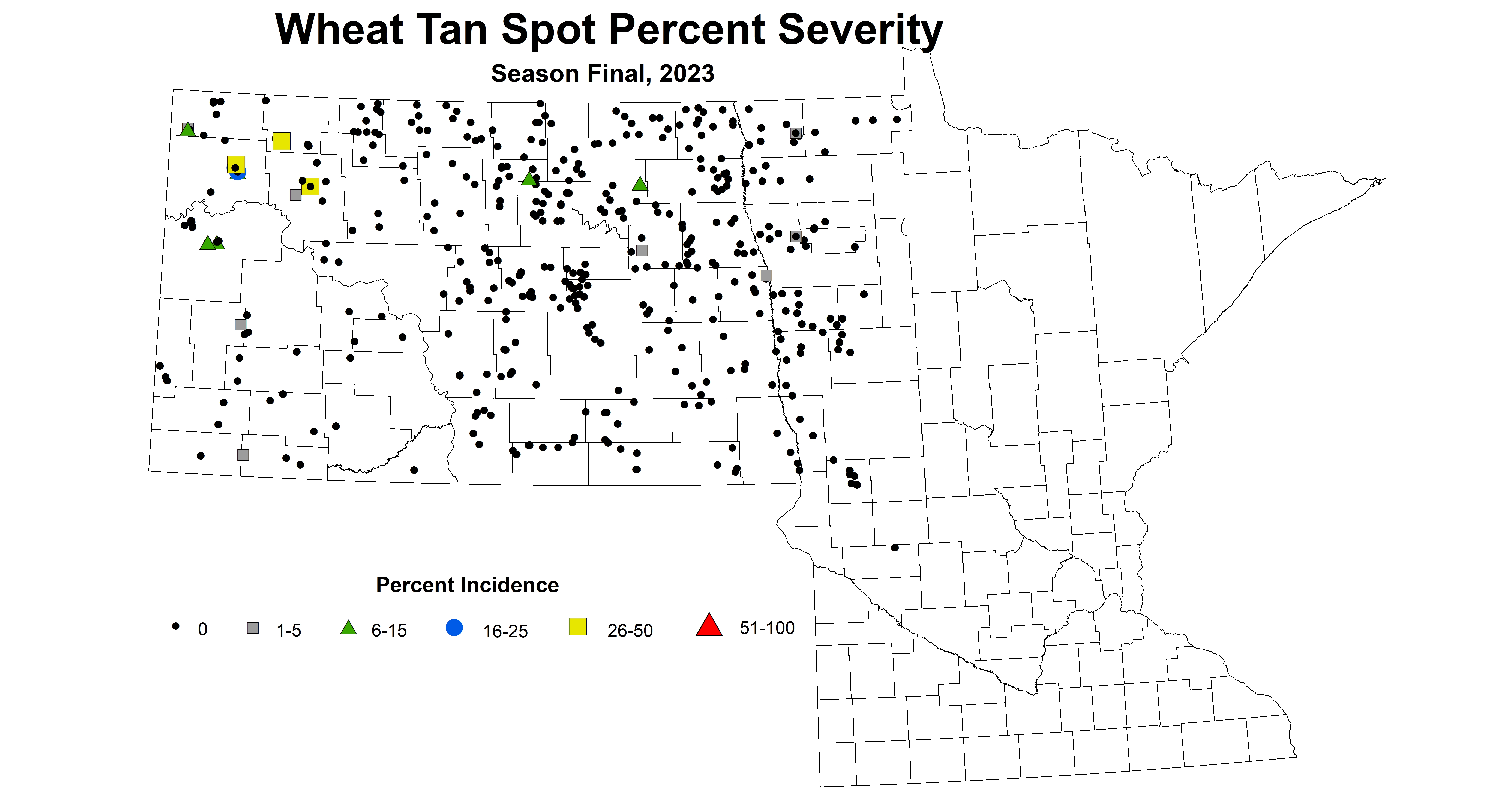 wheat tan spot severity season final 2023