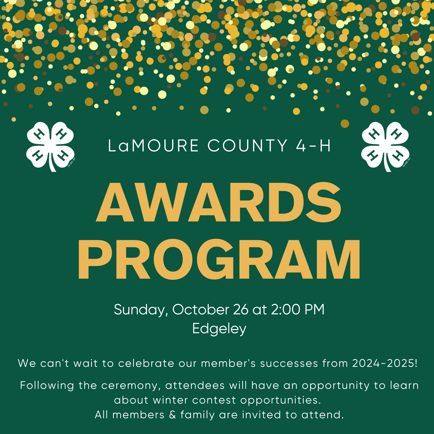 LaMoure County 4-H Awards Program - October 26, 2025