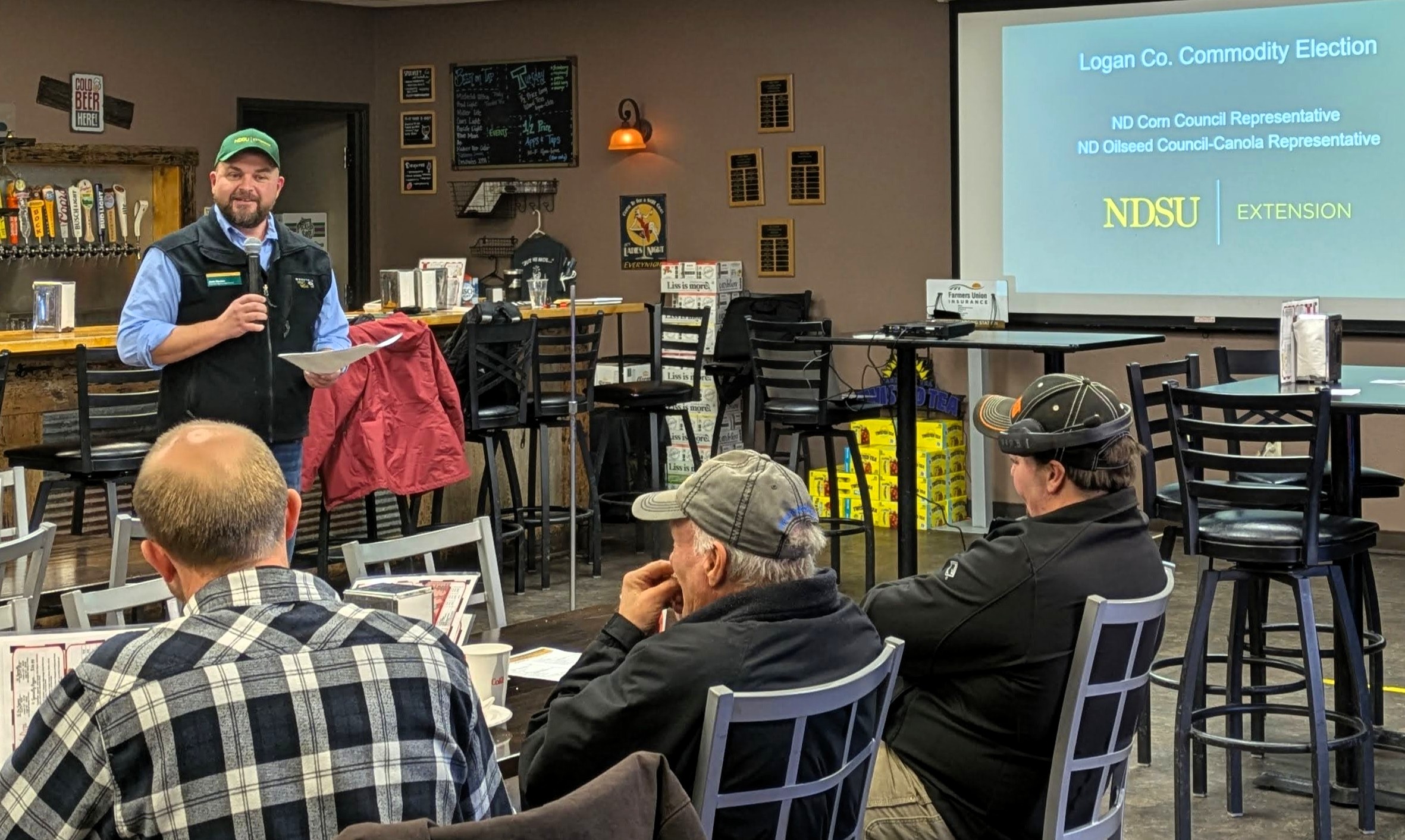 NDSU Agent delivering Pesticide Certification Training