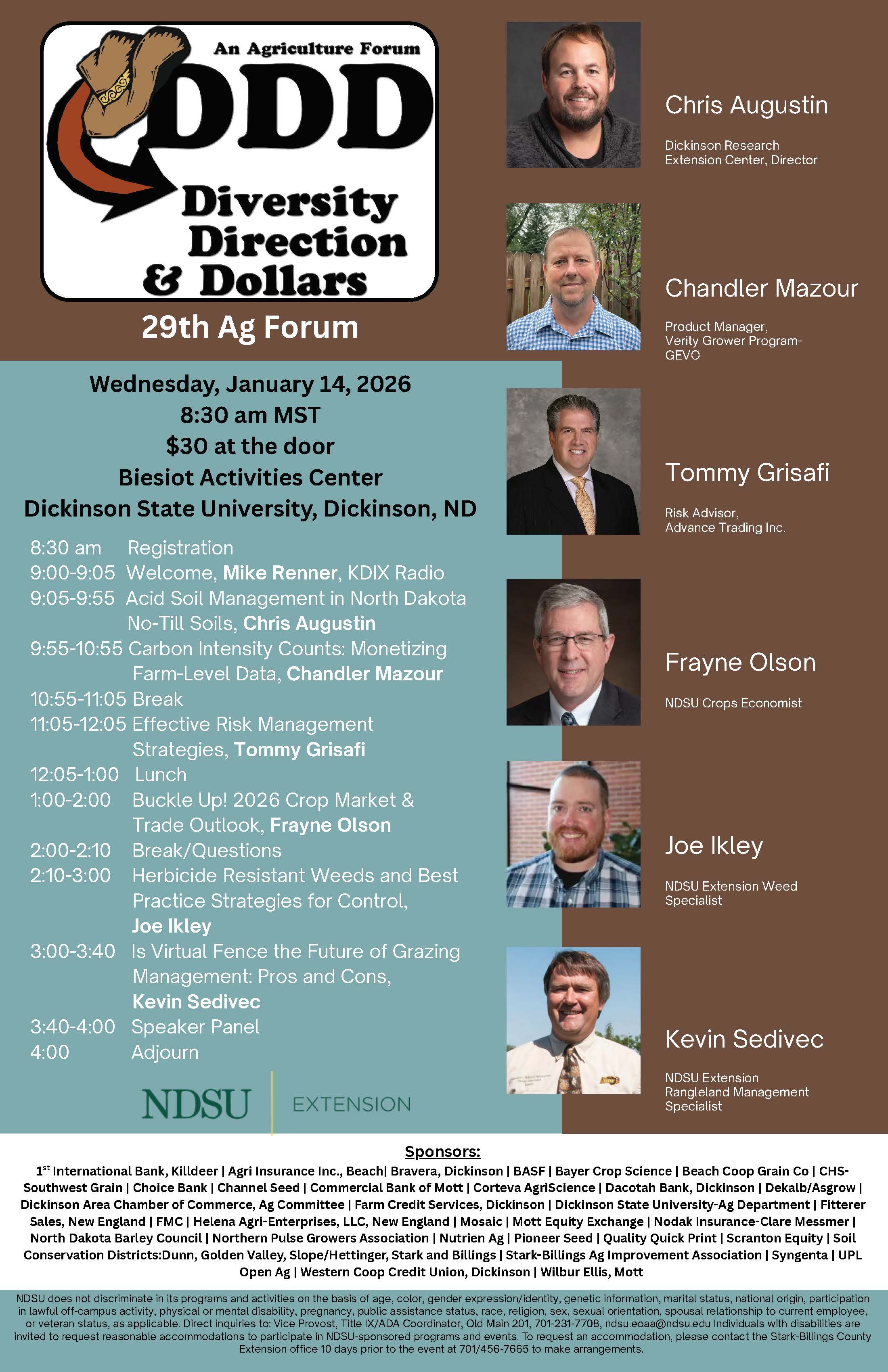 Diversity, Direction, and Dollars Ag Forum