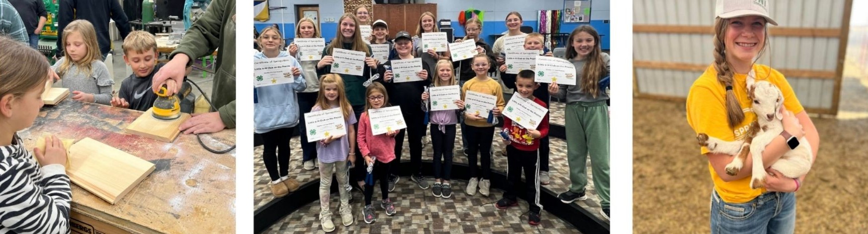 Photo Collage of Little 4-H Club on the Prairie Activities