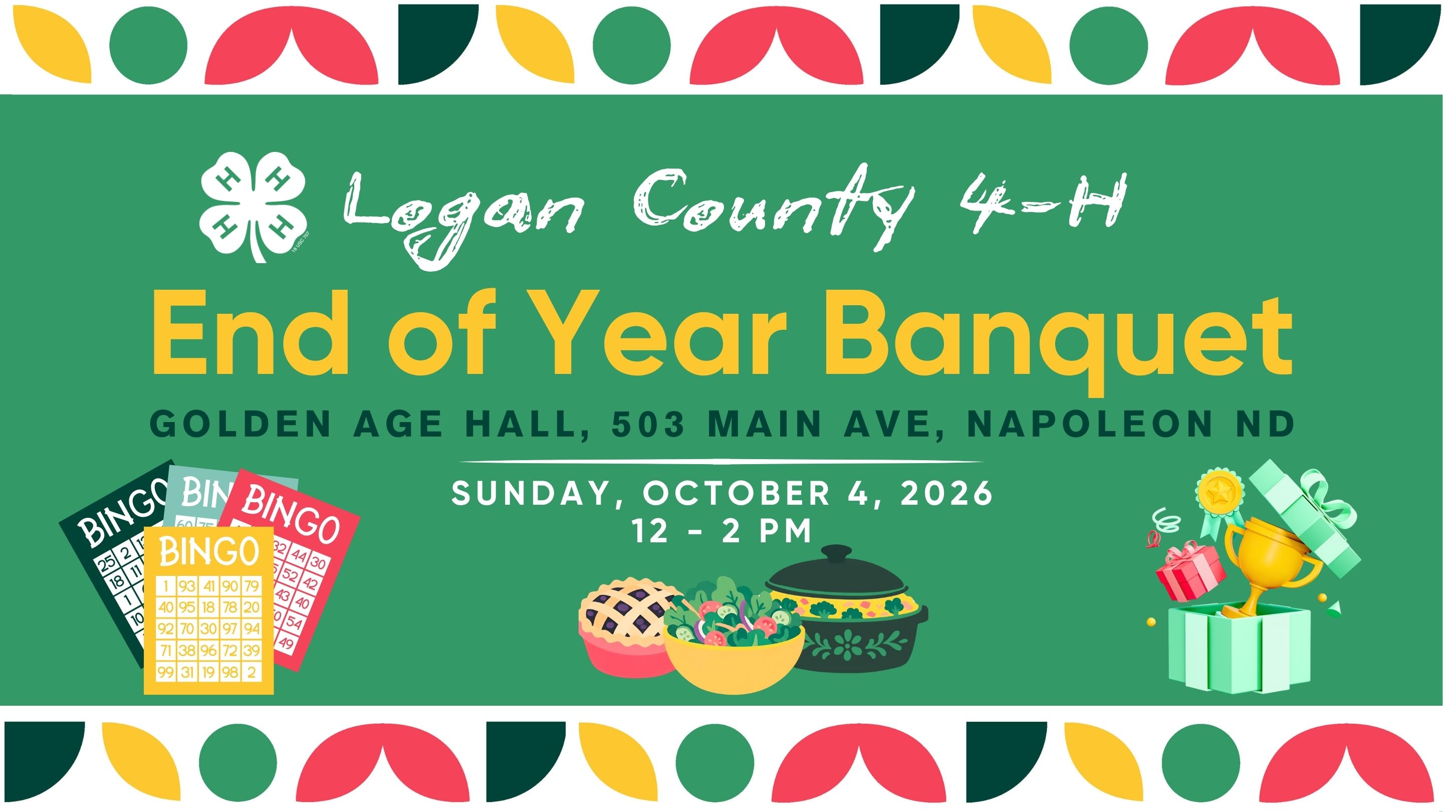 Logan County 4-H End of Year Banquet banner