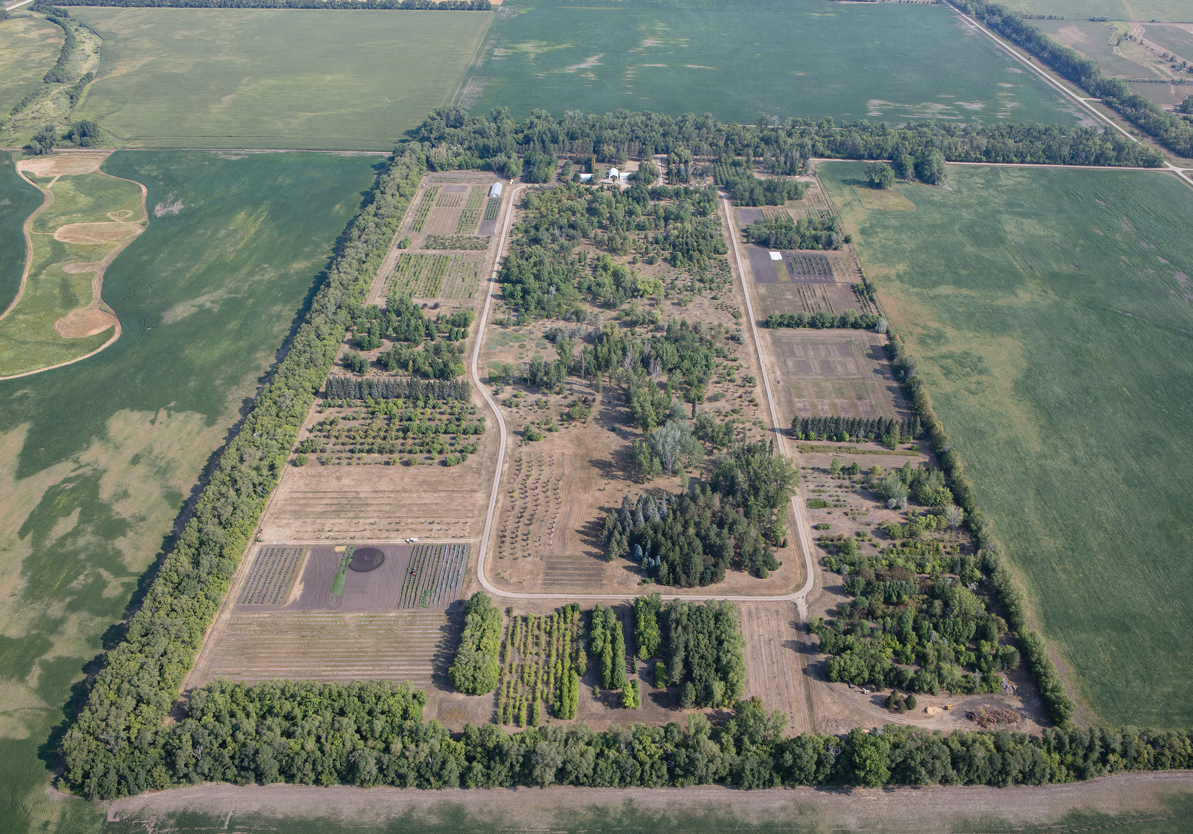 Aerial View of the NDSU Research Arboretum