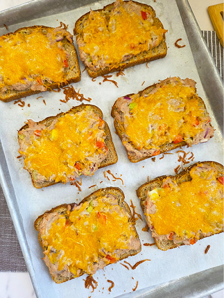 Sheet Pan Open-Face Tuna Melts