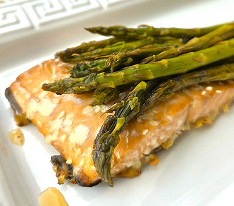 Sheet Pan Salmon with Roasted Asparagus and Balsamic Glaze