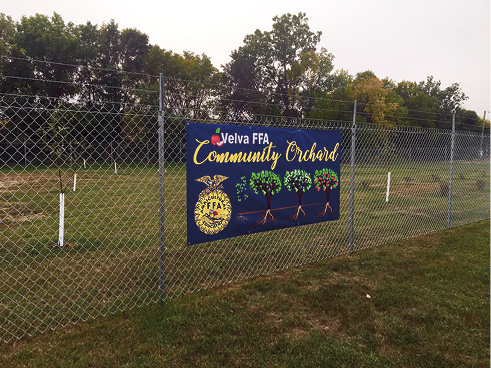 Velva FFA Community Orchard Sign