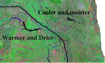 Figure 15.57 Agroclimatology zones related to canola N rates.