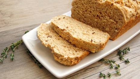A loaf of herb quick bread