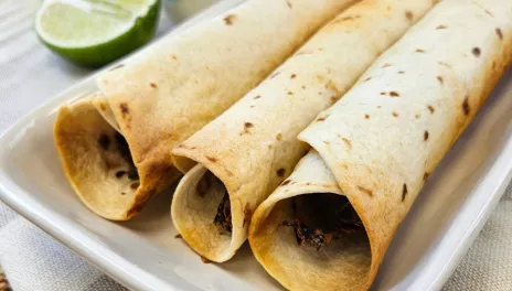 Baked Black Bean Taquitos