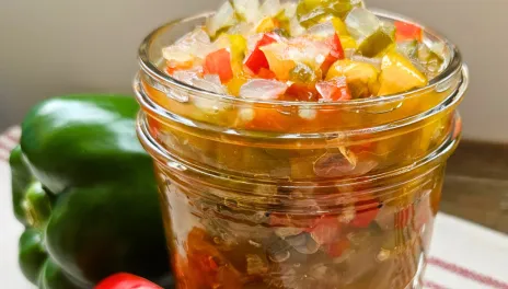 Peter Piper’s Pickled Pepper Relish  with Garlic and Onion   (Not for canning)