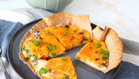 Breakfast Tortilla Pizza