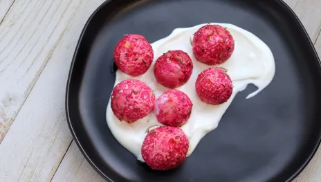 Rosemary and Thyme Roasted Radishes With Greek Yogurt