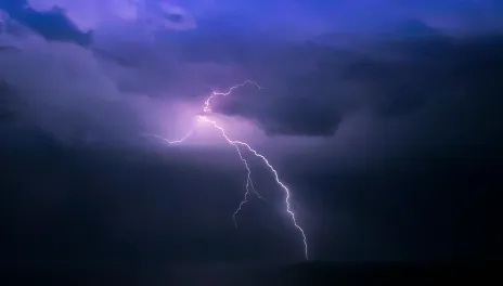 lightning in a night sky