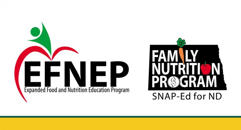 Expanded Food and Nutrition Education Program logo and Family Nutrition Program Logo SNAP-Ed for ND