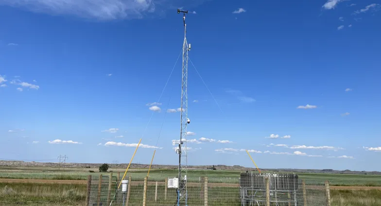 weather station in the summer