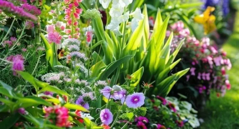 perennial garden colorful