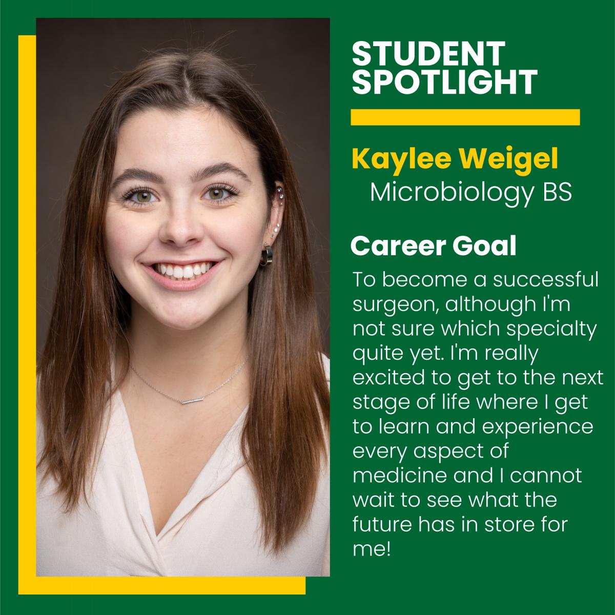 Kaylee Weigel Student Spotlight