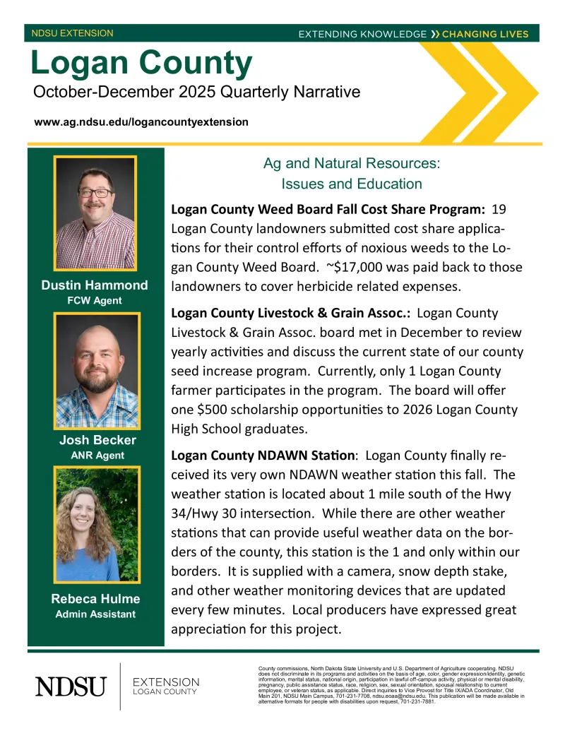 Logan County 4th Quarter Narrative 2025