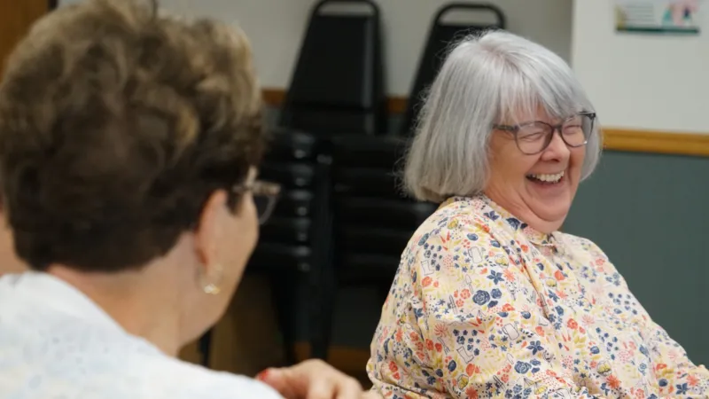 senior women laughing