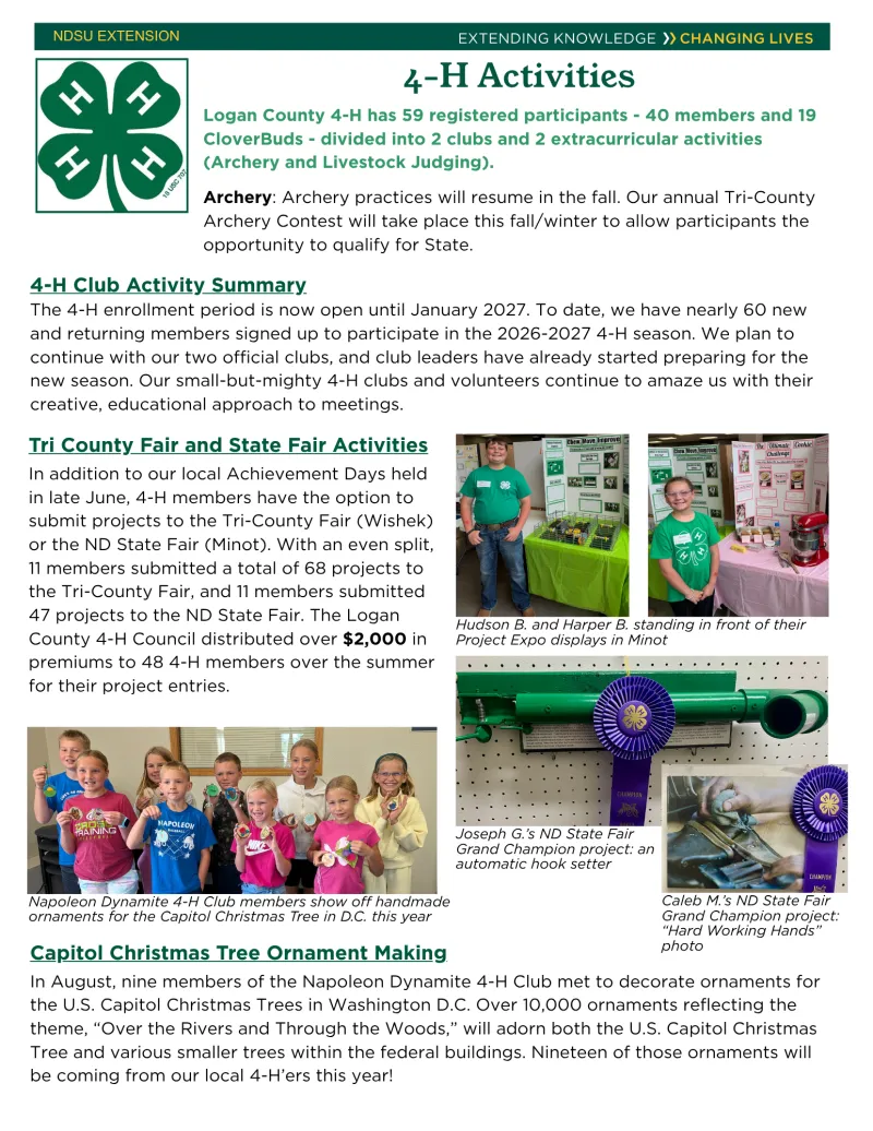 Logan County 4-H Activities