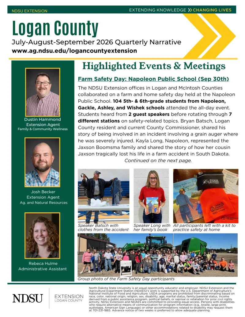 Logan County Highlighted Events & Meetings - Farm Safety Day