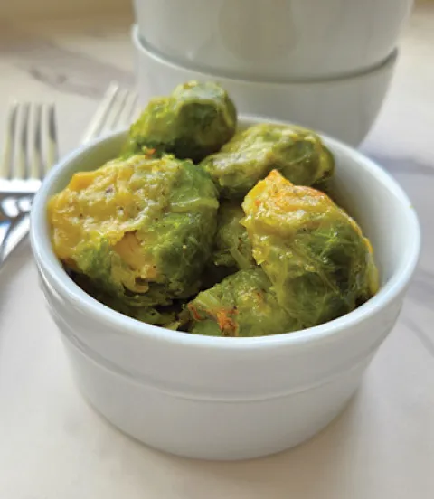 Crispy smashed brussels sprouts