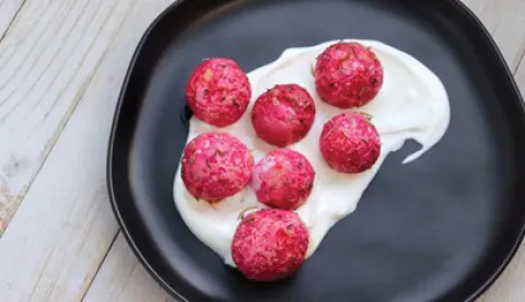 Rosemary and Thyme Roasted Radishes with Greek Yogurt