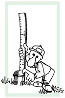Illustration of man measuring well