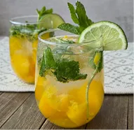 Peach-Mint Julep non-alcoholic drink