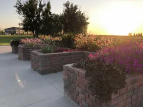 NDSU Adaptive Garden during the evening