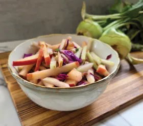 Kohlrabi and Apple Crunch Slaw
