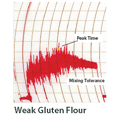 Mixograph weak gluten flour