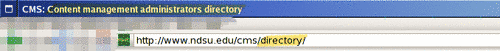 The page URL is directory