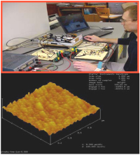 Integrated sensor system; AFM picture of metal oxide during sensor evaluation.
