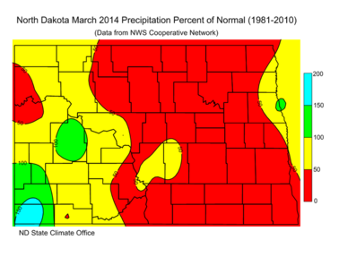 March Percent of Normal Precipitation