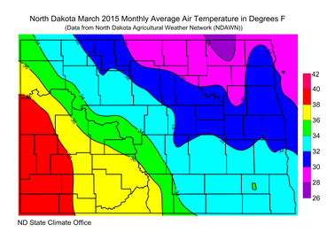 March 2015 Average Temperature