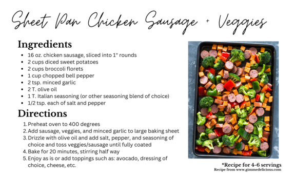 Sheet Pan Chicken Sausage and Veggie Recipe