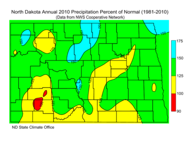 Annual Percent of Normal Precipitation