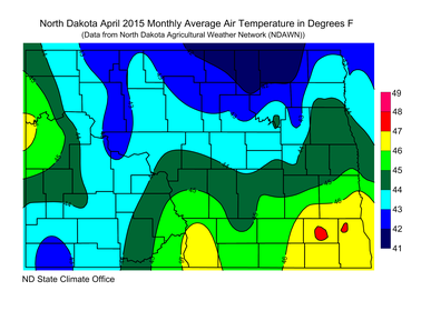 April 2015 Average Temperature