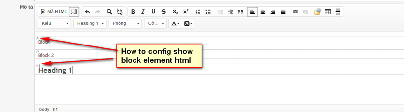 Show Blocks enables dotted lines and a block type hint in the editor pane