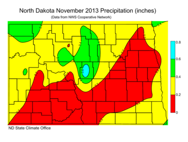 November Total Precipitation (inches)