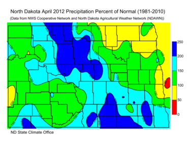 April Percent of Normal Precipitation