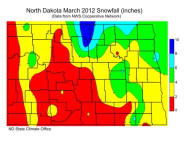 March Snowfall (inches)