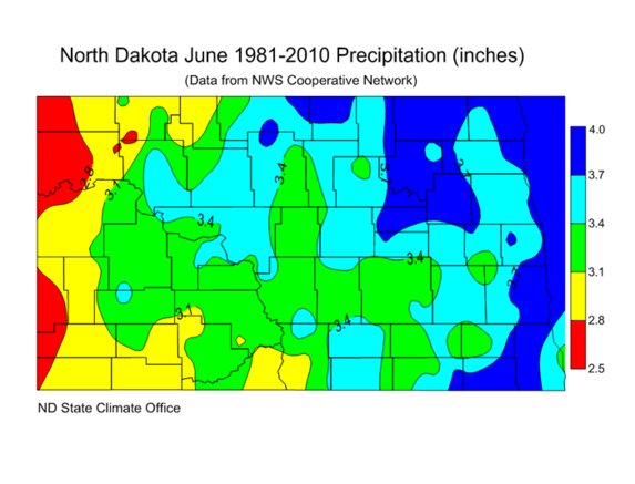 June Precipitation (1981-2010)