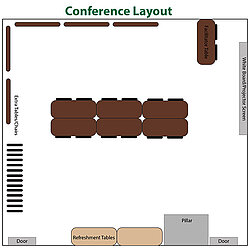 Conference style layout