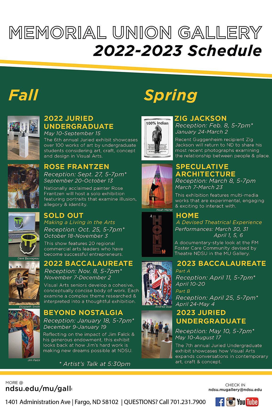 Schedule | Memorial Union | NDSU