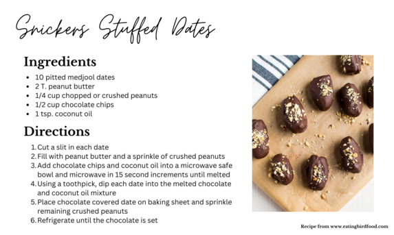 Snickers Stuffed Dates Recipe