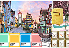 Photo of colorboard 1, click photo for PDF