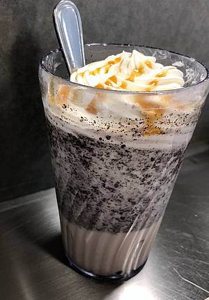 Oreo Milkshake in Clear Cup