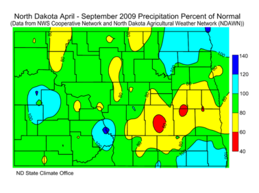 April-September Percent Of Normal Precipitation
